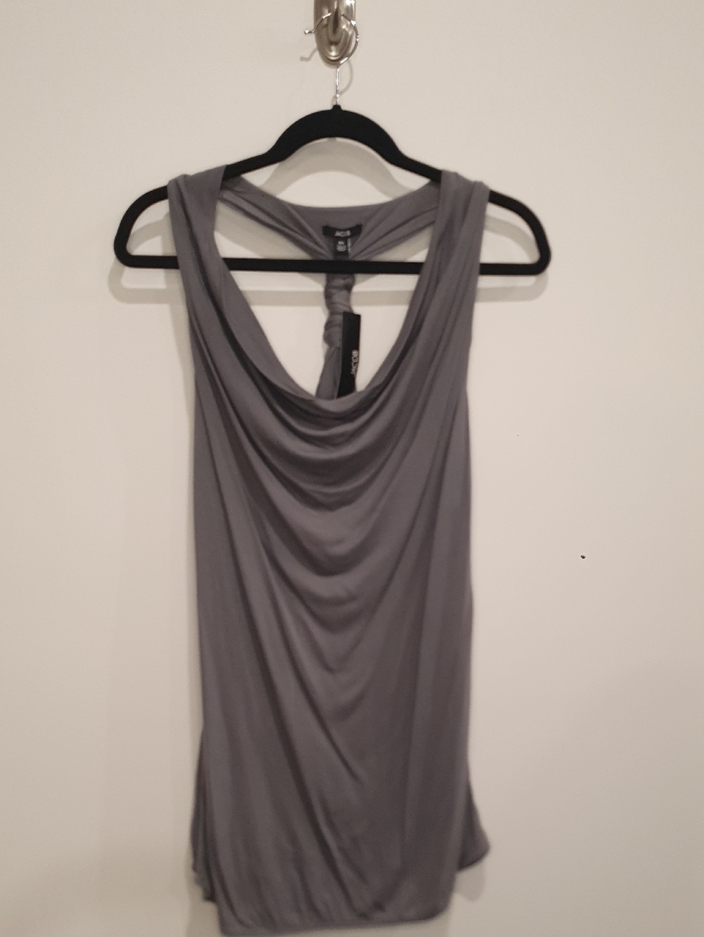 NWT Jacob Gray Cowl Neck Sleeveless Camisole Top Size Large